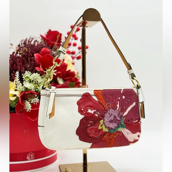 COACH 2005 POPPY BAG LEATHER 9291 DEMI WITH HANGTAG GOLD TONE HARDWARE - Picture 1 of 12